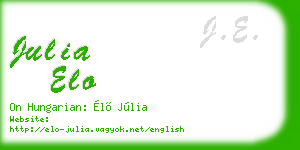 julia elo business card